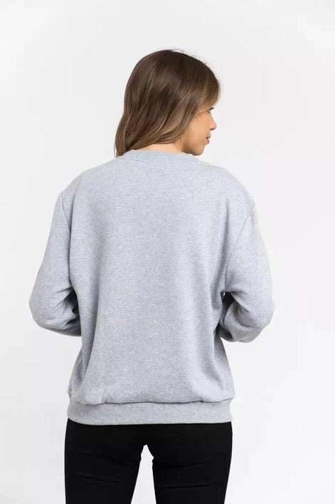 Trussardi Gray Cotton Women Sweatshirt Trussardi