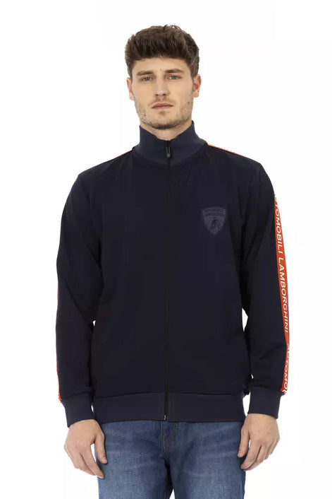 Automobili Lamborghini Blue Polyester Men Sweatshirt Automobili Lamborghini