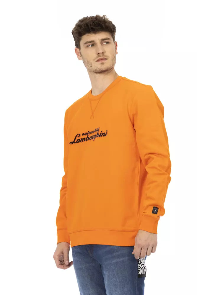 Automobili Lamborghini Orange Cotton Men's Sweater Automobili Lamborghini