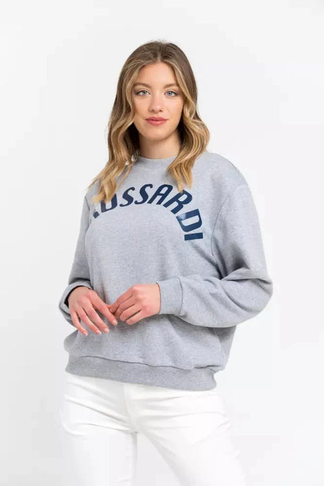 Trussardi Gray Cotton Women Sweatshirt Trussardi