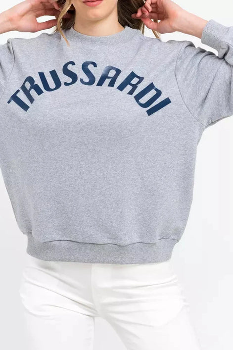 Trussardi Gray Cotton Women Sweatshirt Trussardi