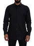 Dolce & Gabbana Black Gold Cotton Slim Fit Dress Mens Shirt Dolce & Gabbana