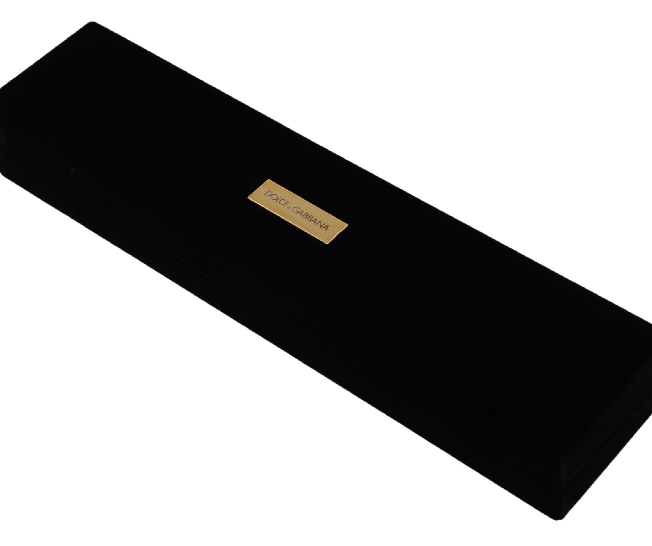 Dolce & Gabbana Black Velvet Logo Plaque Storage Bracelet Jewelry Box Dolce & Gabbana