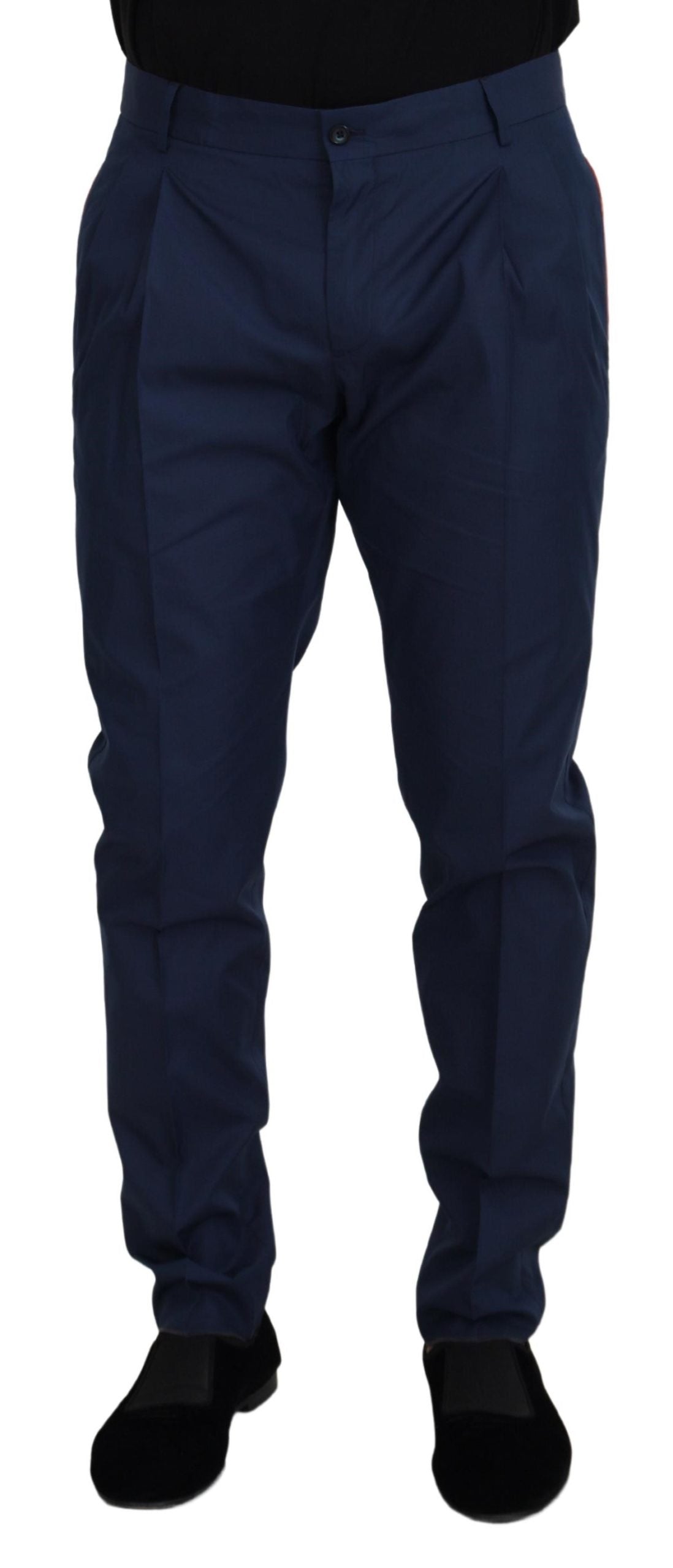 Dolce & Gabbana Blue Cotton Chino Formal Pants Dolce & Gabbana