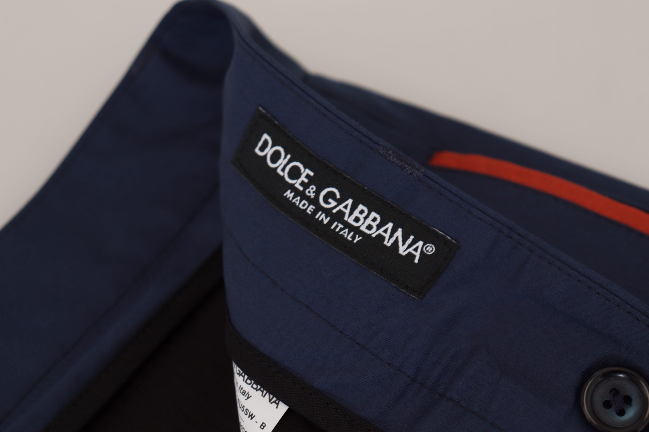 Dolce & Gabbana Blue Cotton Chino Formal Pants Dolce & Gabbana