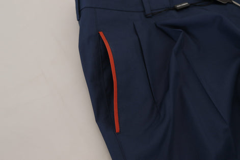 Dolce & Gabbana Blue Cotton Chino Formal Pants Dolce & Gabbana
