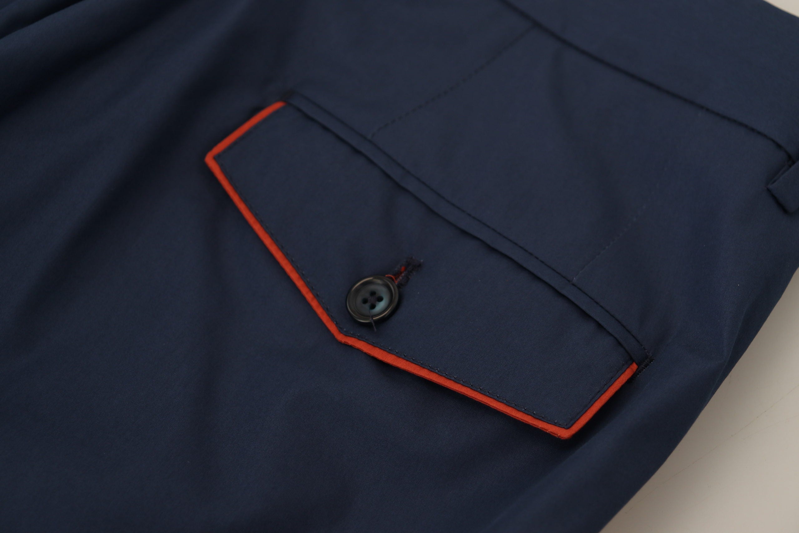 Dolce & Gabbana Blue Cotton Chino Formal Pants Dolce & Gabbana