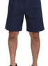 Dolce & Gabbana Blue Chinos Cotton Stretch Casual Shorts Dolce & Gabbana