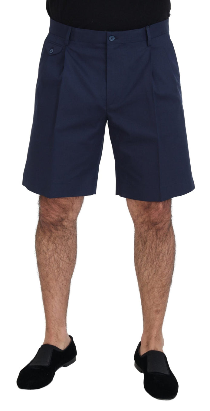 Dolce & Gabbana Blue Chinos Cotton Stretch Casual Shorts Dolce & Gabbana