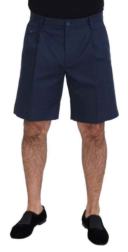 Dolce & Gabbana Blue Chinos Cotton Stretch Casual Shorts Dolce & Gabbana