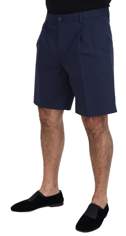 Dolce & Gabbana Blue Chinos Cotton Stretch Casual Shorts Dolce & Gabbana