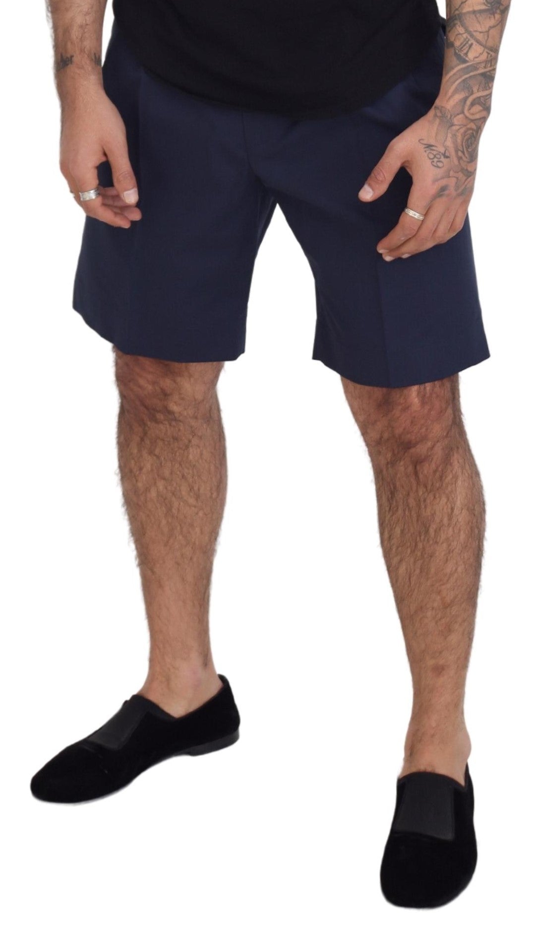 Dolce & Gabbana Blue Chinos Cotton Stretch Casual Shorts Dolce & Gabbana