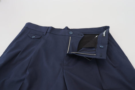 Dolce & Gabbana Blue Chinos Cotton Stretch Casual Shorts Dolce & Gabbana