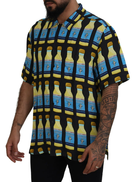 Dolce & Gabbana Multicolor Printed Viscose Casual Shirt Dolce & Gabbana