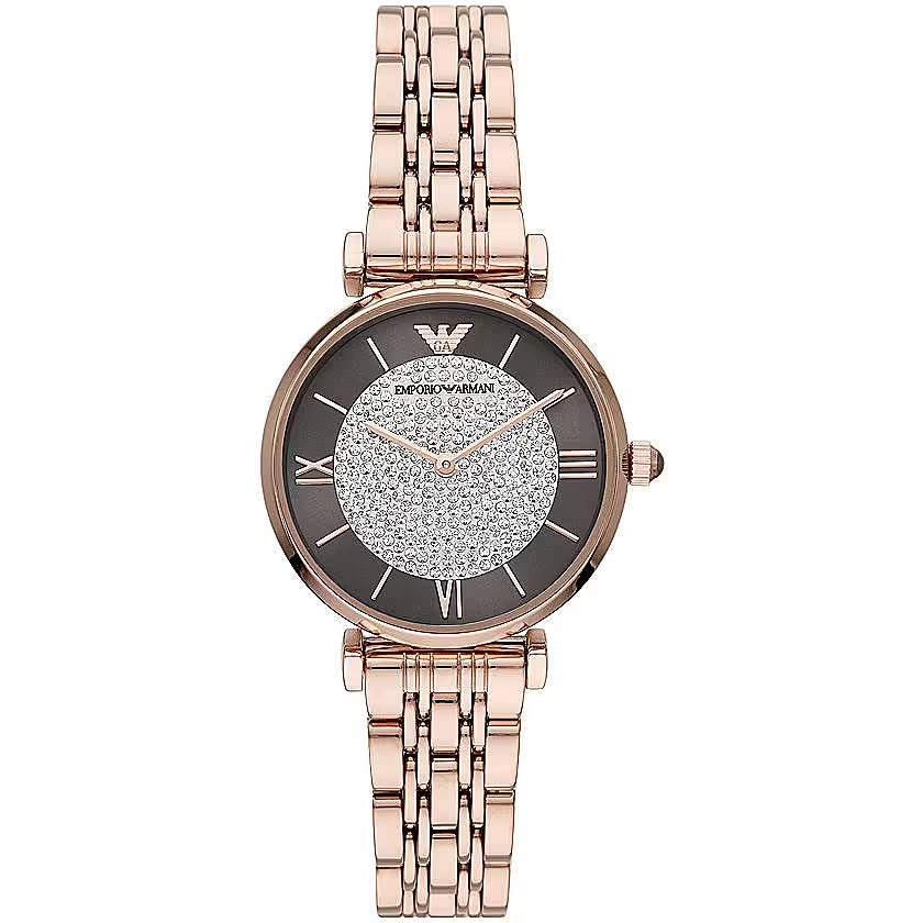 Emporio Armani Elegant Rose Gold-Tone Ladies Watch Emporio Armani