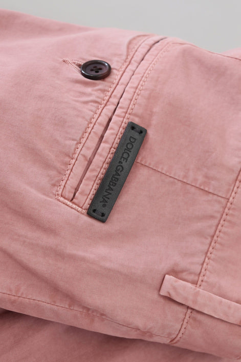 Dolce & Gabbana Pink Chinos Cotton Casual Mens Shorts Dolce & Gabbana
