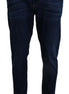 Dolce & Gabbana Dark Blue Cotton Denim SKINNY Jeans Dolce & Gabbana