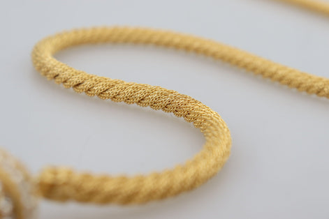 Dolce & Gabbana Gold Brass Sicily Crystal Robe Statement Necklace Dolce & Gabbana