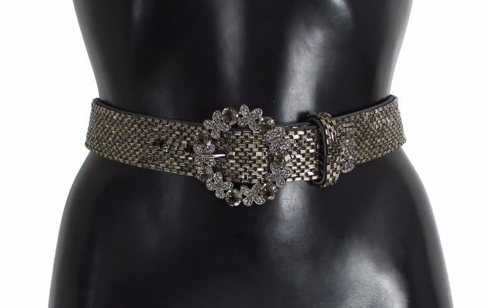 Dolce & Gabbana Multicolor Wide Crystal Buckle Sequined Belt Dolce & Gabbana