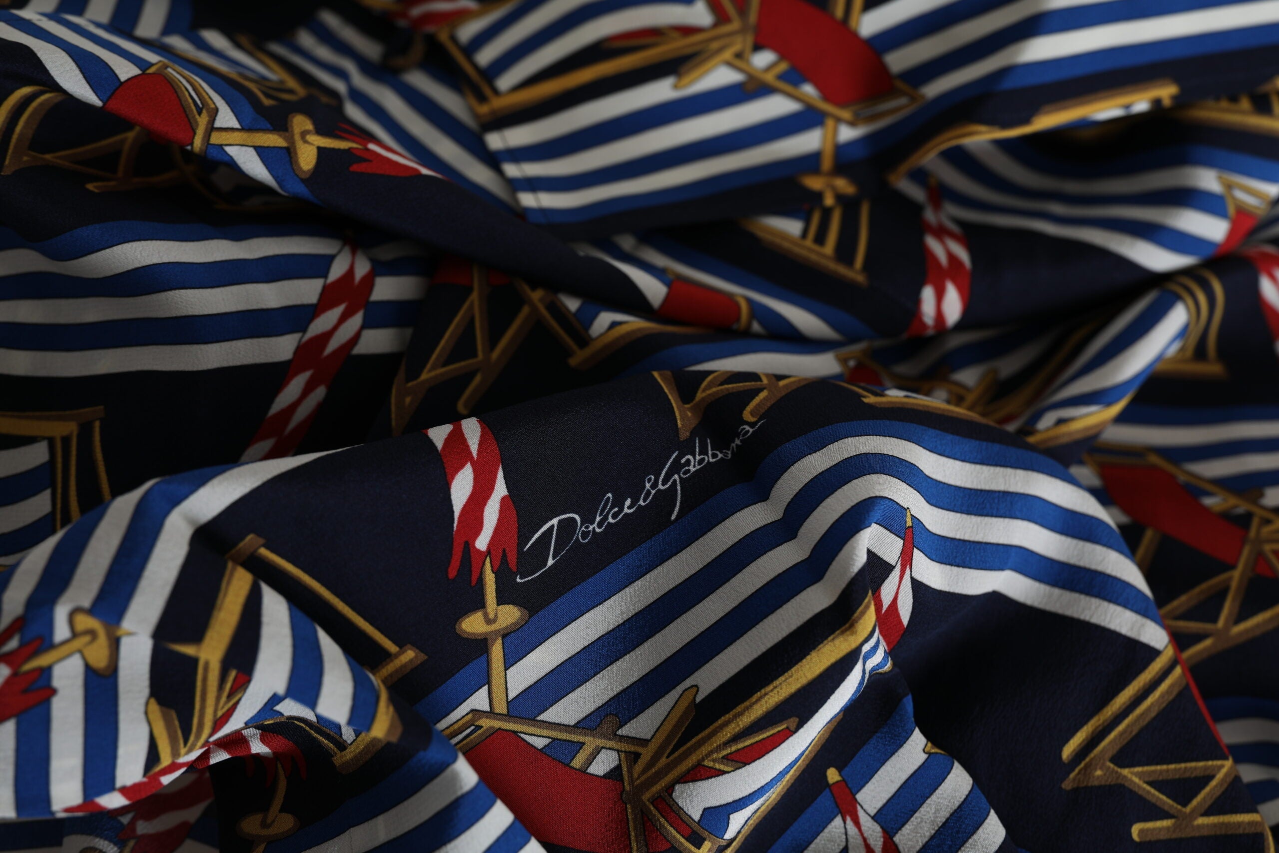 Dolce & Gabbana Multicolor Beach Chair Short Sleeves Shirt Dolce & Gabbana