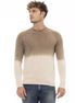 Alpha Studio Beige Alpaca Men Sweater Alpha Studio