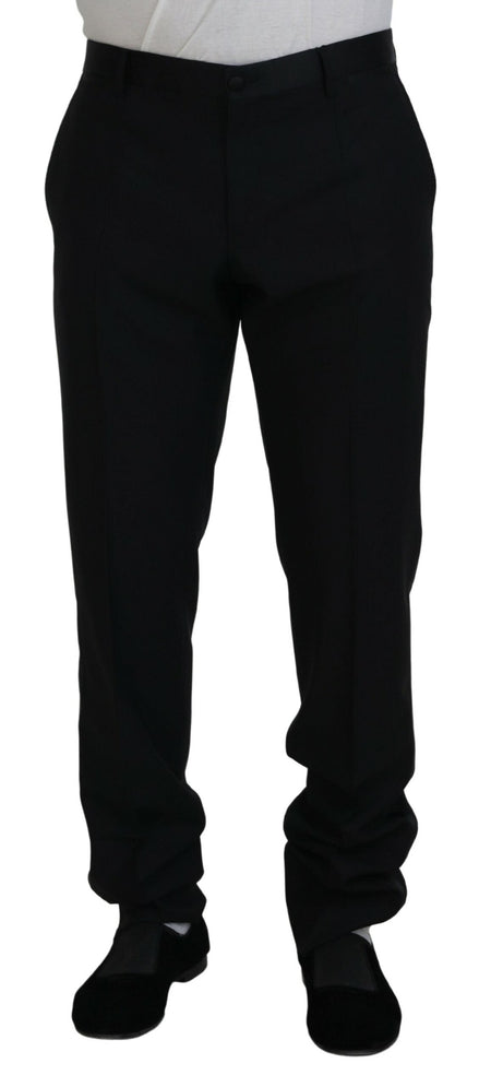 Dolce & Gabbana Black Dress Wool Silk Trouser Pants Dolce & Gabbana