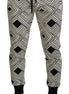 Dolce & Gabbana Black White Cotton Trousers Sport Pants Dolce & Gabbana