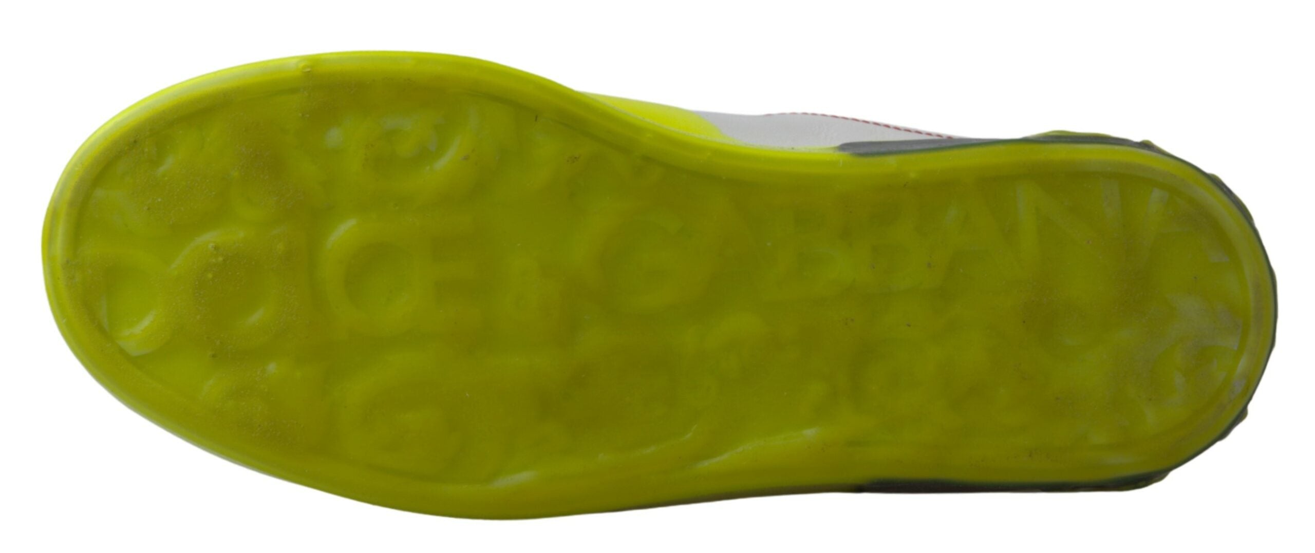 Dolce & Gabbana White Yellow Portofino Leather Sneakers Shoes Dolce & Gabbana