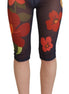 Dolce & Gabbana Black Floral Leggings Stretch Waist Pants Dolce & Gabbana