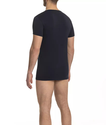 Cavalli Class "Blue Cotton Men T-Shirt" Cavalli Class