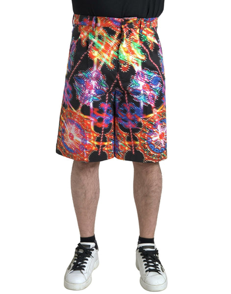Dolce & Gabbana Multicolor Printed Cotton Men Bermuda Shorts Dolce & Gabbana