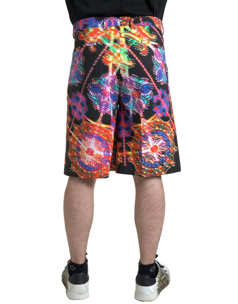 Dolce & Gabbana Multicolor Printed Cotton Men Bermuda Shorts Dolce & Gabbana