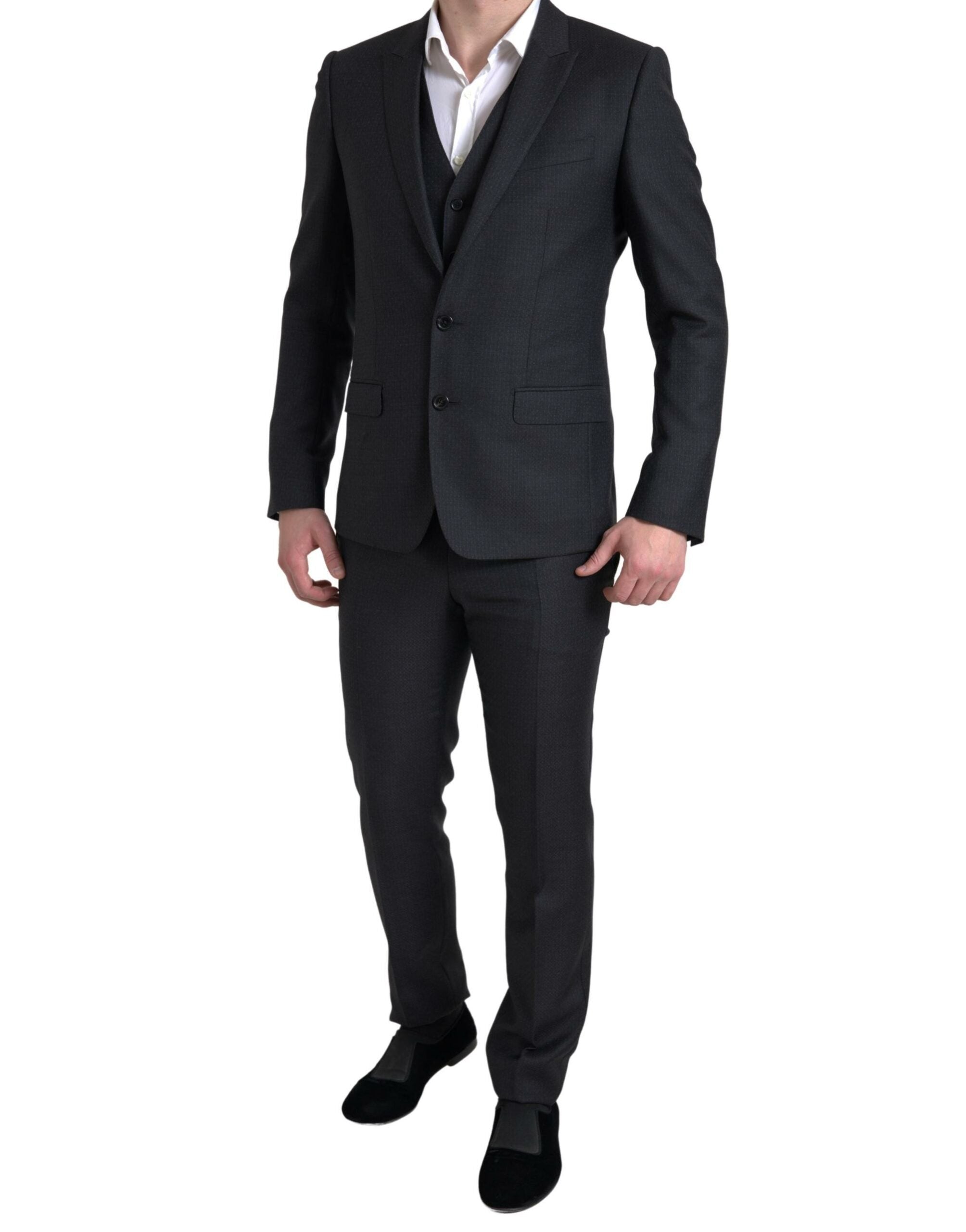 Dolce & Gabbana Black 3 Piece Single Breasted MARTINI Suit Dolce & Gabbana