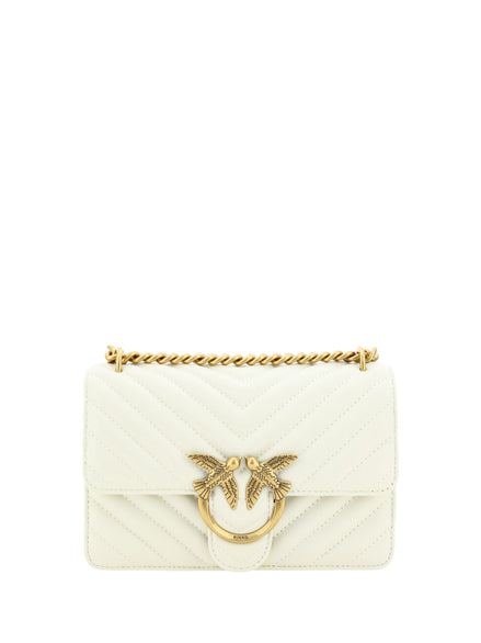 PINKO White Leather Love One Mini Shoulder Bag PINKO