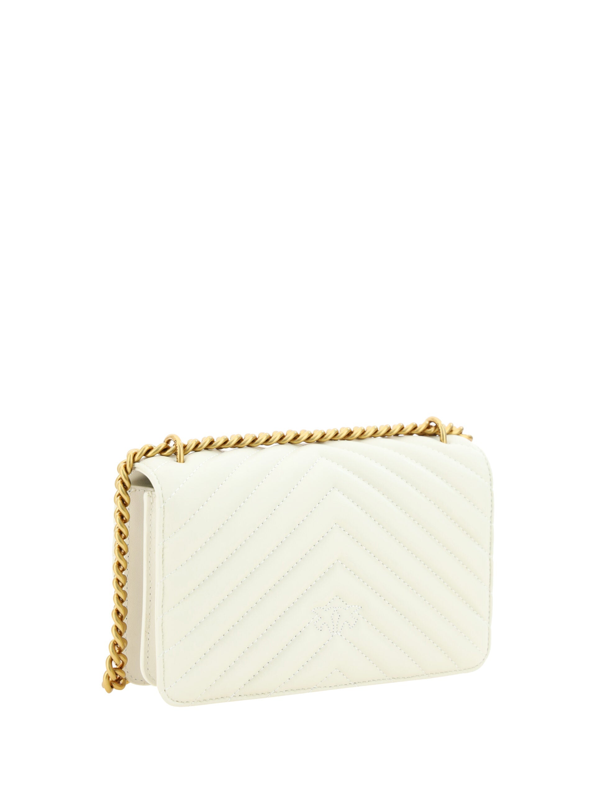 PINKO White Leather Love One Mini Shoulder Bag PINKO