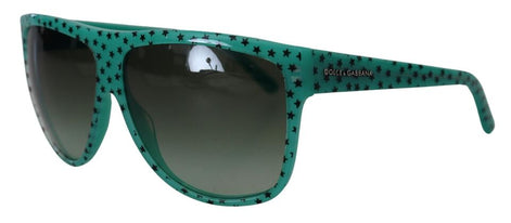 Dolce & Gabbana Green Stars Acetate Square Shades Sunglasses Dolce & Gabbana
