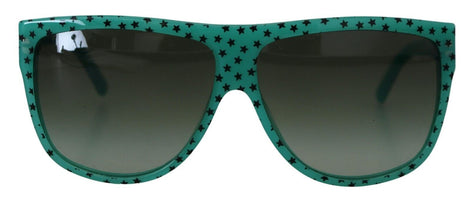 Dolce & Gabbana Green Stars Acetate Square Shades Sunglasses Dolce & Gabbana