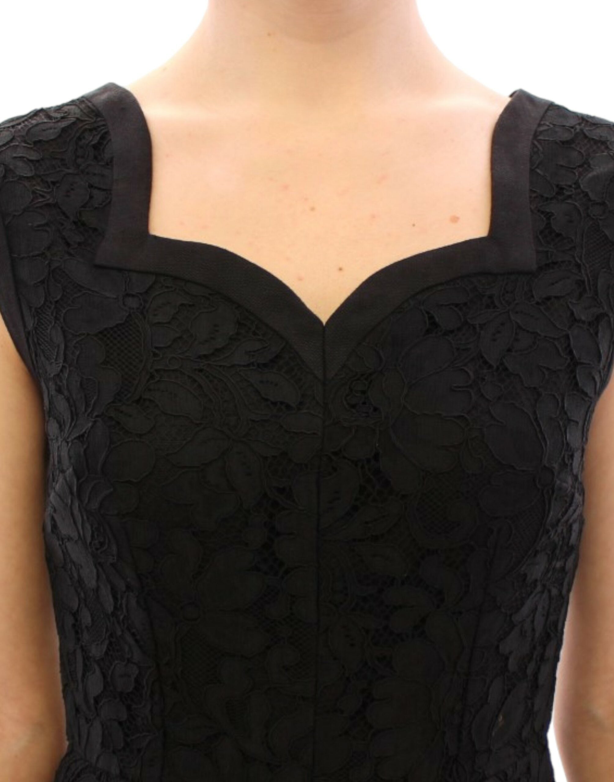 Dolce & Gabbana Black floral lace sicily runway dress Dolce & Gabbana