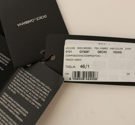 Dolce & Gabbana Black Cotton Blend Dress Vest Gilet Dolce & Gabbana