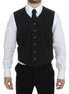 Dolce & Gabbana Black Cotton Blend Dress Vest Gilet Dolce & Gabbana