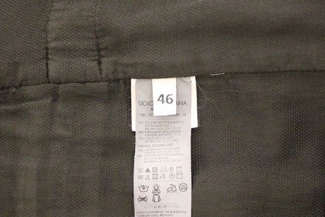 Dolce & Gabbana Black Flax Cotton Dress Vest Blazer Dolce & Gabbana