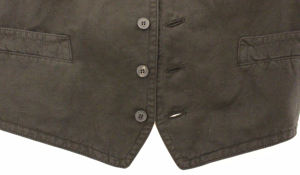 Dolce & Gabbana Black Flax Cotton Dress Vest Blazer Dolce & Gabbana