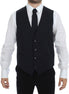 Dolce & Gabbana Blue Cotton Stretch Dress Vest Blazer Dolce & Gabbana