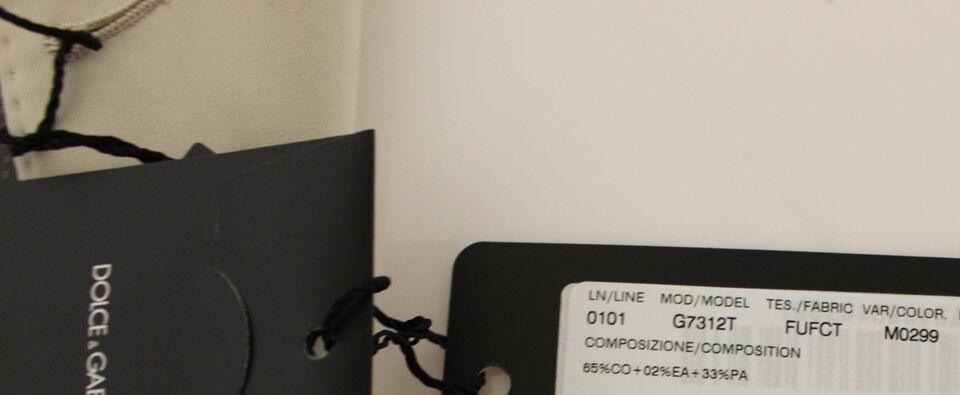 Dolce & Gabbana Beige Cotton Stretch Dress Vest Blazer Dolce & Gabbana