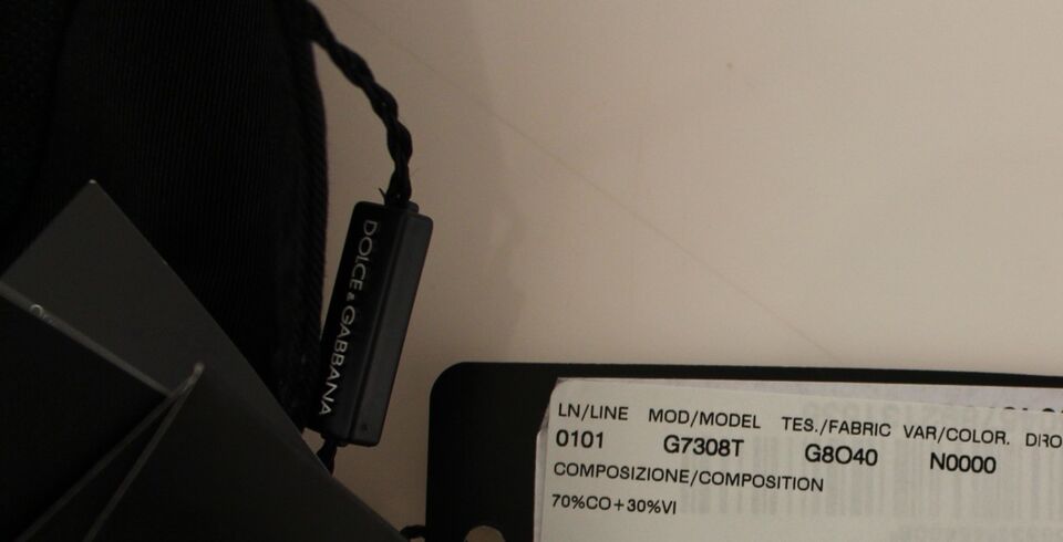 Dolce & Gabbana Black Cotton Viscose Dress Vest Blazer Dolce & Gabbana