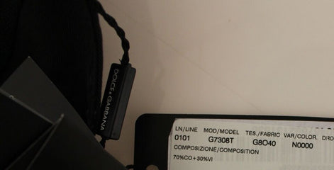 Dolce & Gabbana Black Cotton Viscose Dress Vest Blazer Dolce & Gabbana