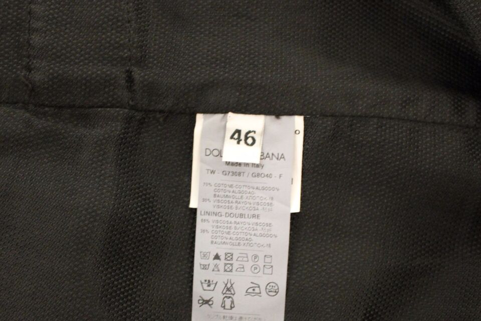 Dolce & Gabbana Black Cotton Viscose Dress Vest Blazer Dolce & Gabbana