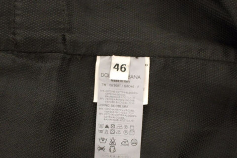 Dolce & Gabbana Black Cotton Viscose Dress Vest Blazer Dolce & Gabbana