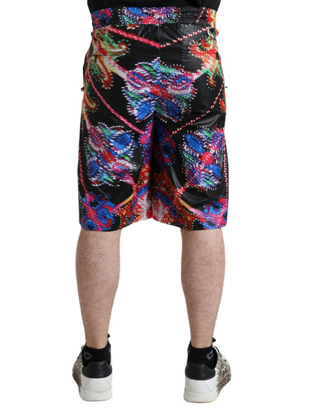 Dolce & Gabbana Multicolor Luminarie Print Men Bermuda Shorts Dolce & Gabbana