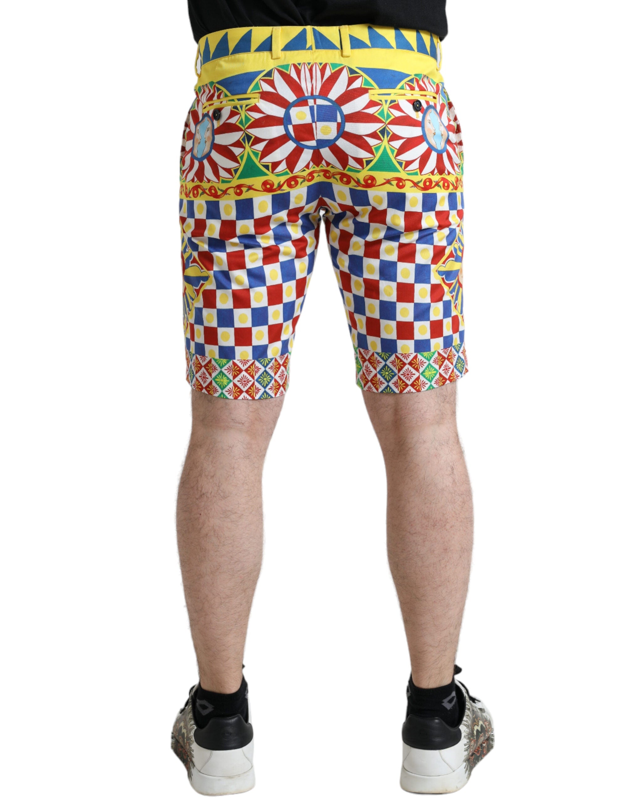 Dolce & Gabbana Multicolor Carretto Print Men Bermuda Shorts Dolce & Gabbana
